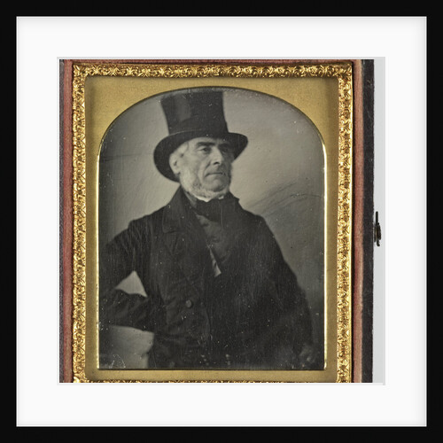 Portrait of a man with top hat by Anonymous