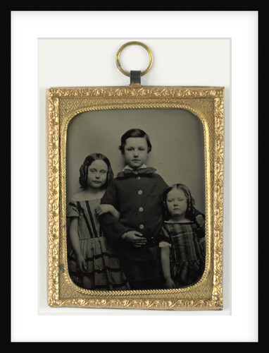 Portrait boy and two girls by T. Bullock