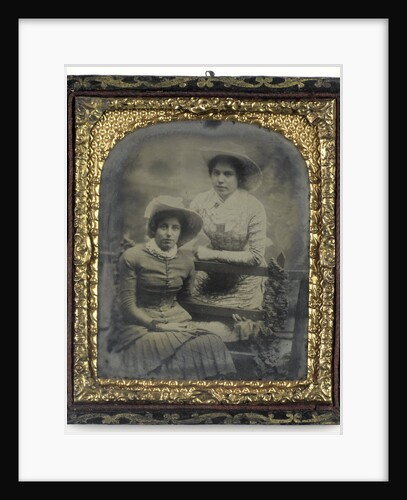 Portrait two young women by Anonymous