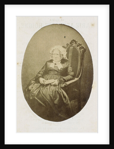 Portrait of Marie-Adelaide Hoigné stuck on prayer card by Anonymous