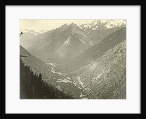 Illicilliwaet Valley and the Canadian Pacific Railway seen from Mount Abbot Glacier by William Notman