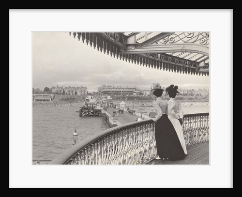 Two women on the pier at Clacton on Sea UK by Anonymous