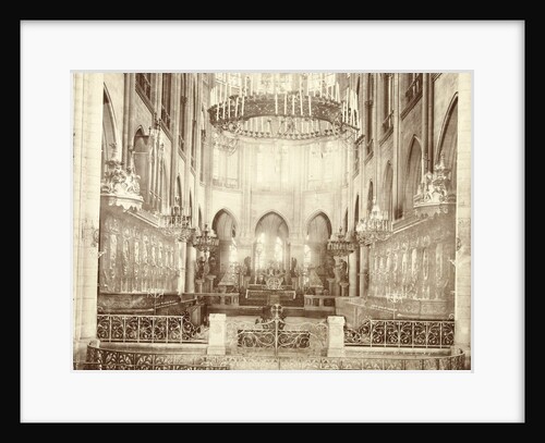 Interior of Notre Dame in Paris, France by Anonymous