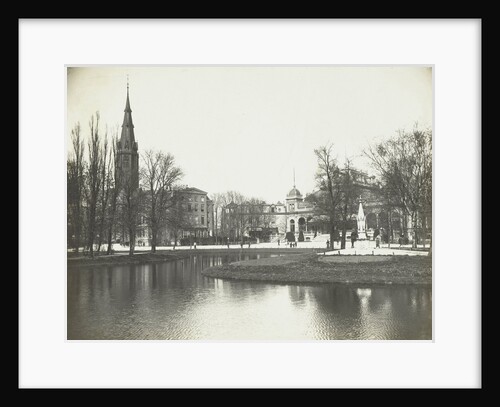 The Vondelpark in Amsterdam, The Netherlands overlooking the Vondel church and Vondelpark pavilion by Anonymous