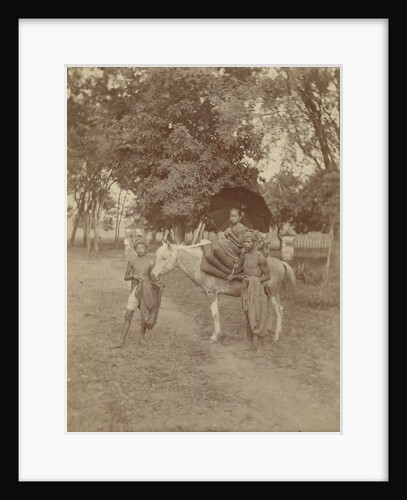 Buginese princess on horseback by Anonymous