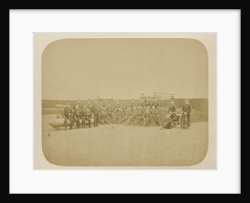 Group portrait of officers of the Dutch army stationed in Ambon, Indonesia by Anonymous
