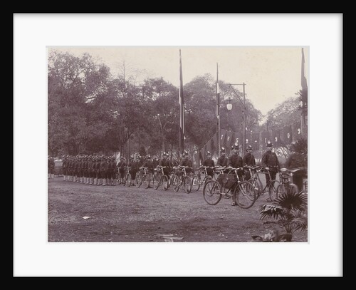 Army Corps with bikes in the Dutch East Indies, indonesia by Anonymous