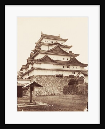 View of a temple in Owari Japan by Anonymous