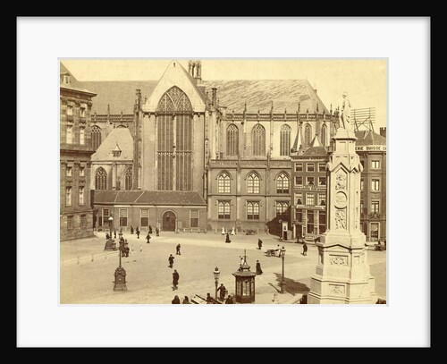 Dam, New Church and the monument Naatje Amsterdam by Albert Greiner