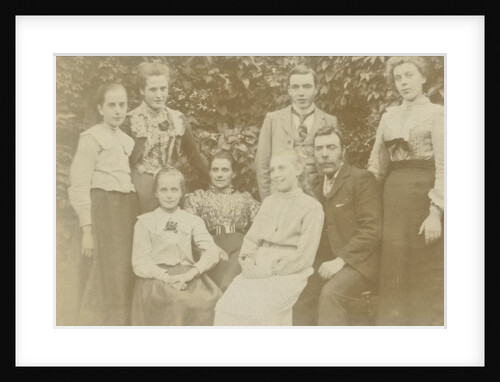 Family Portrait in the Garden by Anonymous