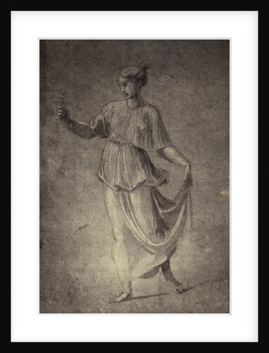Drawing Raphael from Windsor Castle, standing woman with flowers by Charles Thurston Thompson