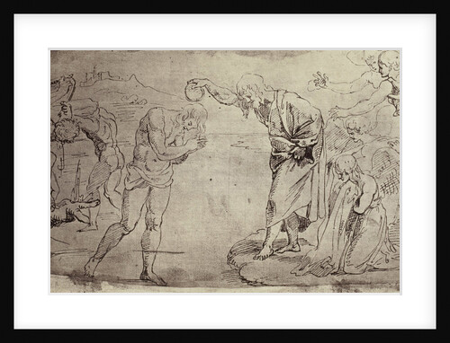 Drawing Raphael from Windsor Castle, baptism in the Jordan by Charles Thurston Thompson