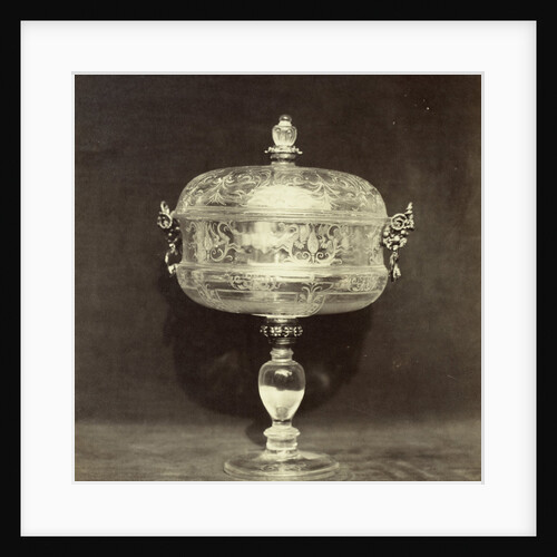 Crystal engraved bowl on foot by Charles Thurston Thompson