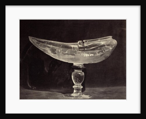 Crystal shell shaped bowl on foot by Charles Thurston Thompson