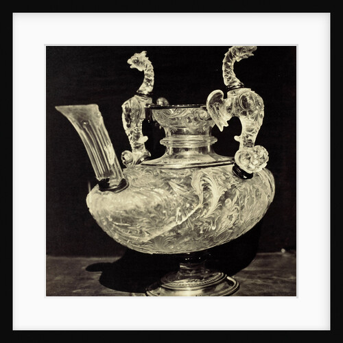 crystal decanter engraved with animal handles, from the Louvre by Charles Thurston Thompson