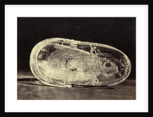 Crystal engraved dish on its side, from the Louvre by Charles Thurston Thompson