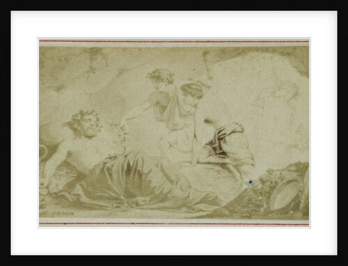 Virgil scene from the Bucolica, find drunken man cave by F. Barrias