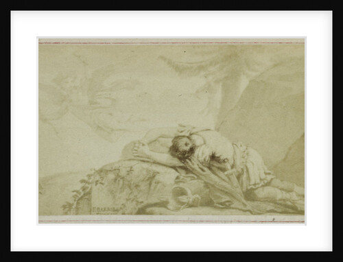 Virgil scene from the Bucolica, crying man by F. Barrias