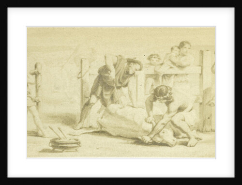 Virgil scene from the Georg Icon, slaughter of a cow by F. Barrias