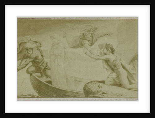 Virgil scene from the Georg Icon, wife away in boat by F. Barrias