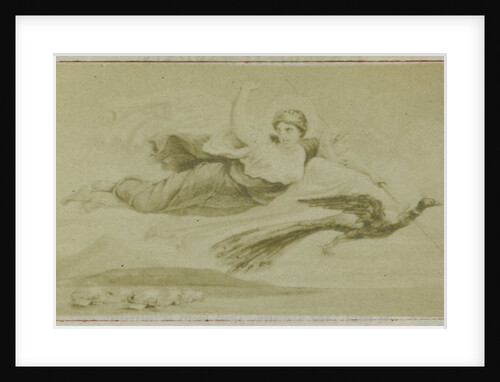 Virgil scene from the Aeneidos, Juno with the peacock in the air by F. Barrias