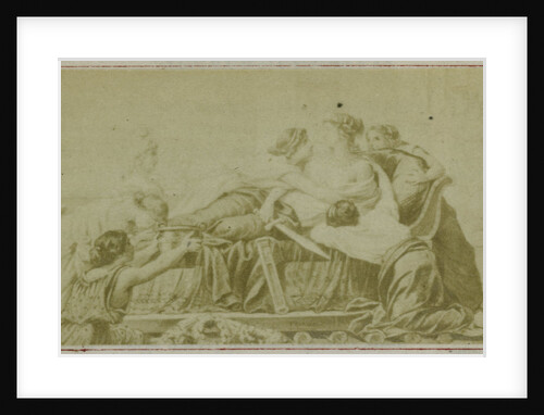 Virgil scene from the Aeneidos, suicidal woman by F. Barrias