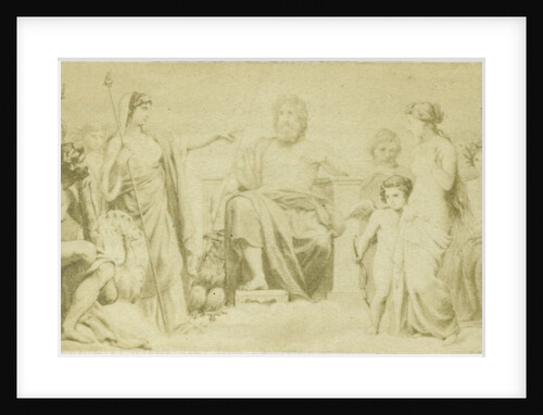 Virgil scene from the Aeneidos, goddesses argue for Zeus by F. Barrias