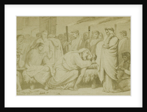Virgil scene from the Aeneidos, Lamentation dead by F. Barrias