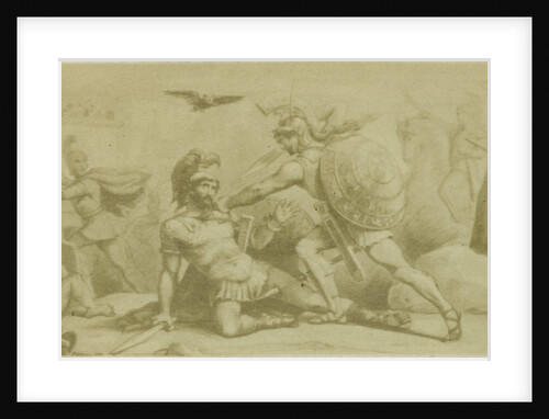 Virgil scene from the Aeneidos soldier kills enemy by F. Barrias