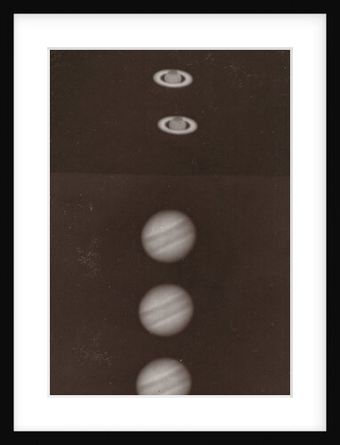 Saturn and its ring; Jupiter and its belts by Prosper Henry