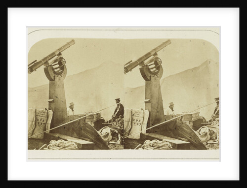 Sheepshanks telescope first erected on Mount Guajara, the Peak of Tenerife in the distance by Lovell Reeve