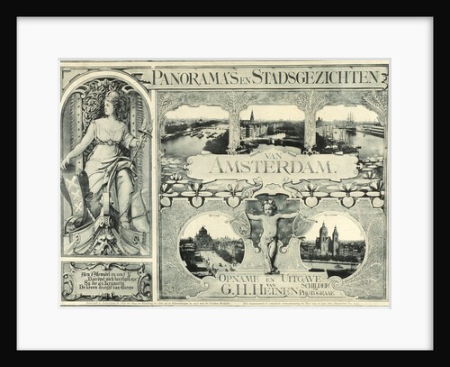 Wrap album: Landscapes and Cityscapes Amsterdam, The Netherlands, with five small pictures by Gerrit Hendricus Heinen