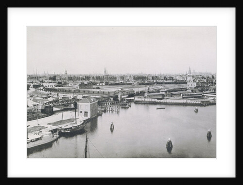 IJ Oosterdock seen from the Meteorological Institute at the head of the Oostelijke Handelskade by Gerrit Hendricus Heinen