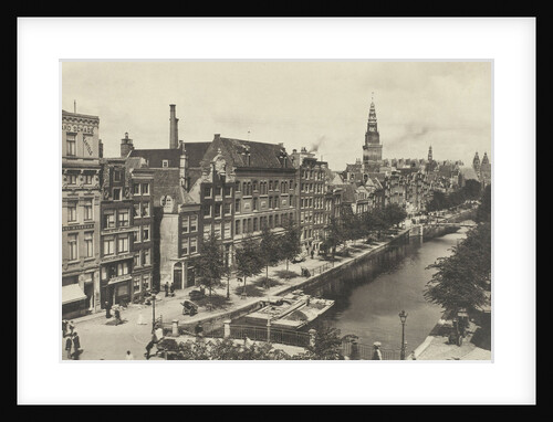Oudezijdsvoorburgwal at Damstraat seen from a house on the Herengracht 185 or 187, Amsterdam by Gerrit Hendricus Heinen