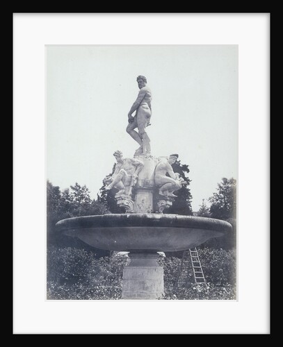 The Neptune Fountain by Giambologna in the Boboli Gardens in Florence Italy, 1855 by Anonymous