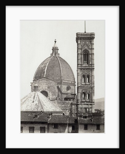 dome and campanile of the Duomo in Florence Italy, c. 1855 by Anonymous