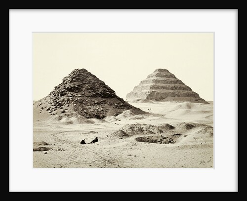 The pyramids of Saqqara Egypt, 1858 by Anonymous