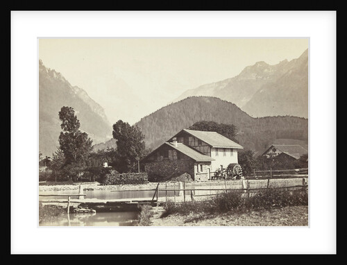 Mountain Landscape with house by Bisson Frères