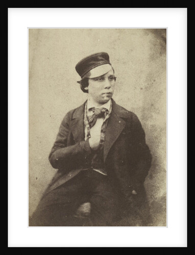 Portrait young man with cap by Alois Löcherer