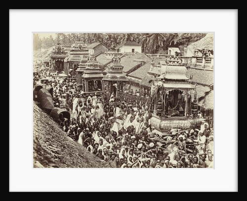 Ratha Jatra parade with floats in honor of Jagannath in Madurai India by Samuel Bourne