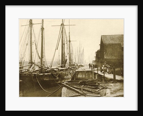 Quay with ships, attributed t by Peter Henry Emerson