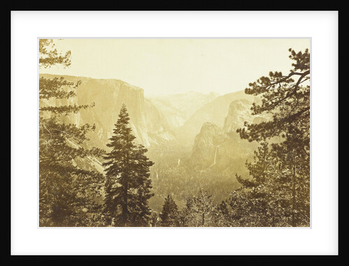 View of Yosemite Valley, California by Carleton Emmons Watkins