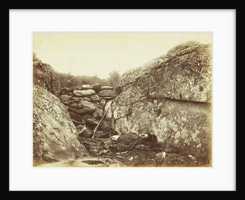 Corpse of a sniper of the southern armies by Alexander Gardner