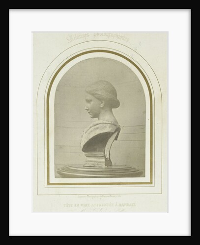 Sculpted woman's head by Louis-Désiré Blanquart-Evrard