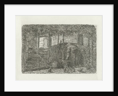 Woman in a stable by Jacob Taanman