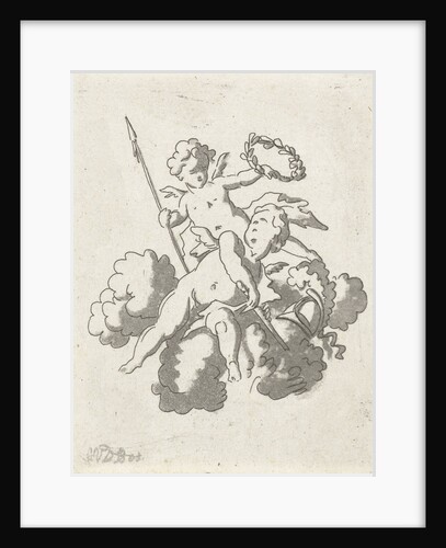 Two putti, Anthonie van den Bos by Jan Bulthuis