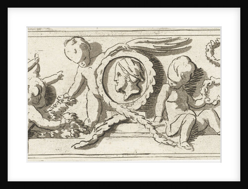 Frieze with putti, Anthonie van den Bos by Jacob de Wit