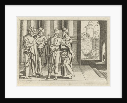 brings Paul to the apostles Barnabas by Cornelis Bos