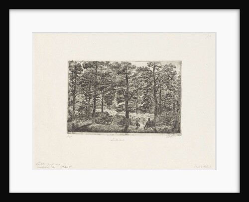 Man with a child in the forest by Louis Charles Hora Siccama