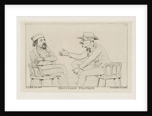 Two seated men talking by Louis Charles Hora Siccama